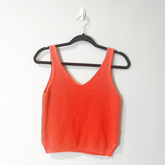 Marine Layer Tops - Marine Layer Orange Knit Tank Top